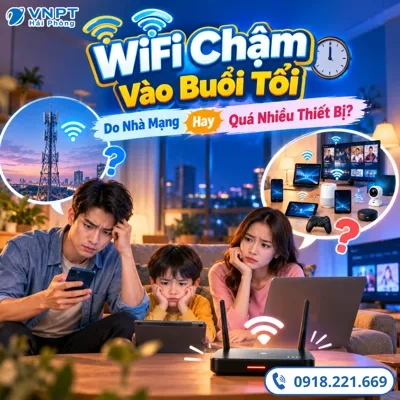 WiFi Chậm Vào Buổi Tối – Do Nhà Mạng Hay Quá Nhiều Thiết Bị?
